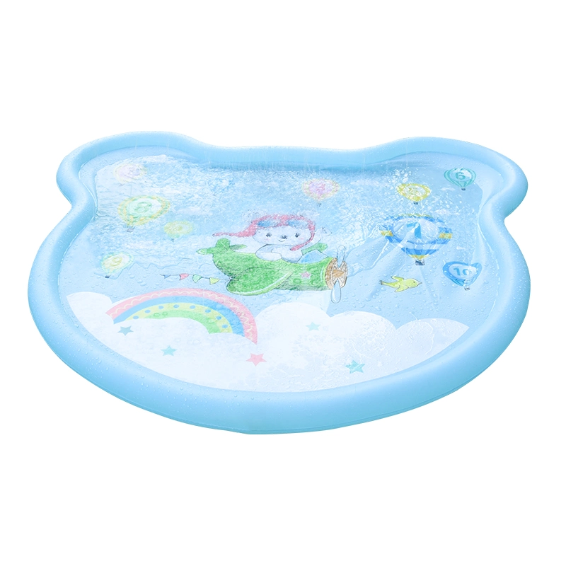 Summer Backyard Toys Happy Bear Large Inflatable Sprinkler Splash Play Mat