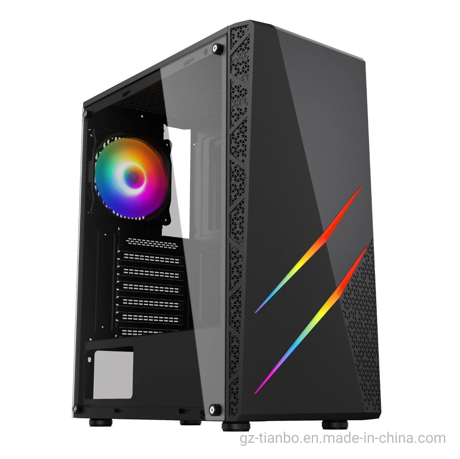 Factory Cheap Price OEM Computer Desktop Case ATX with LED Strip