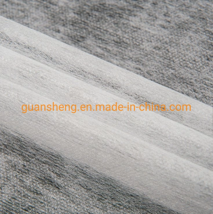 Made in China High quality/High cost performance Non-Woven Interlining Basic Fabric Fusible Interlining Fabric Made of Nylon and Polyester White Black Charcoal Col