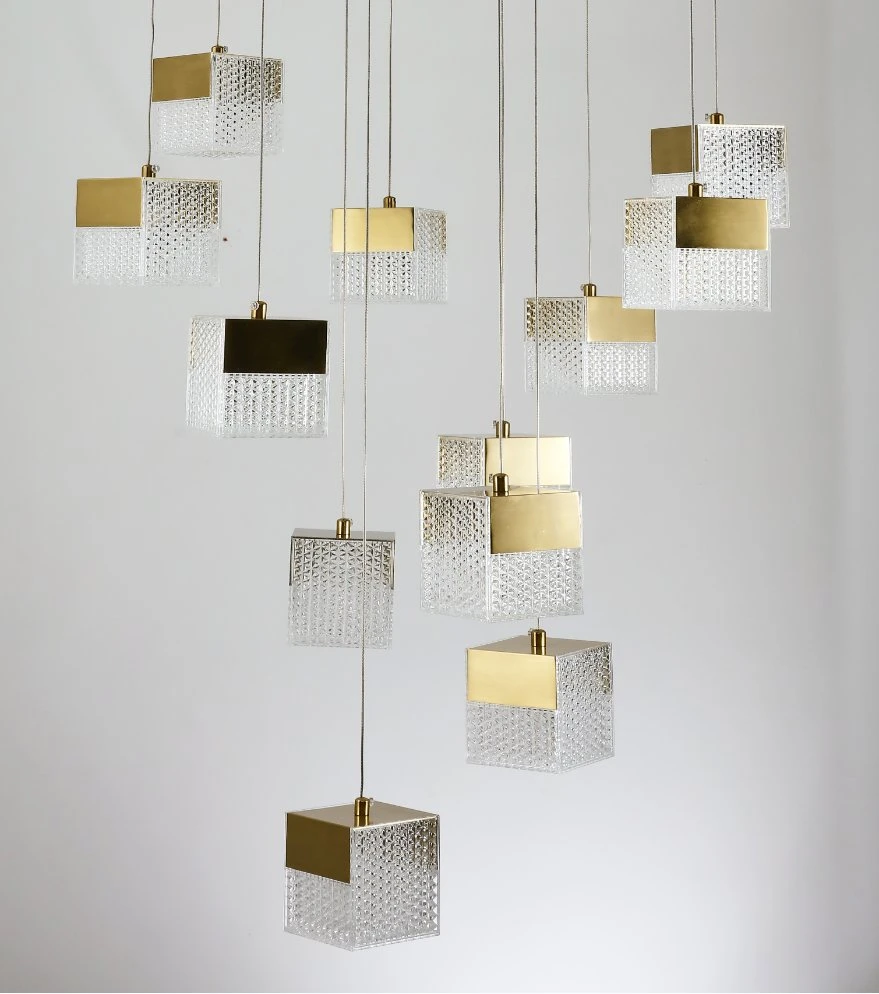 Gold Chandelier Hanging Light Pendant Lamp Modern Chandelier