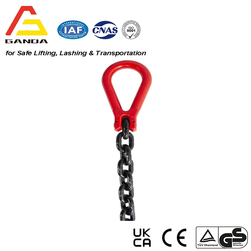 G80 Chain Lifting Sling Single Leg Reevable Collar Chain