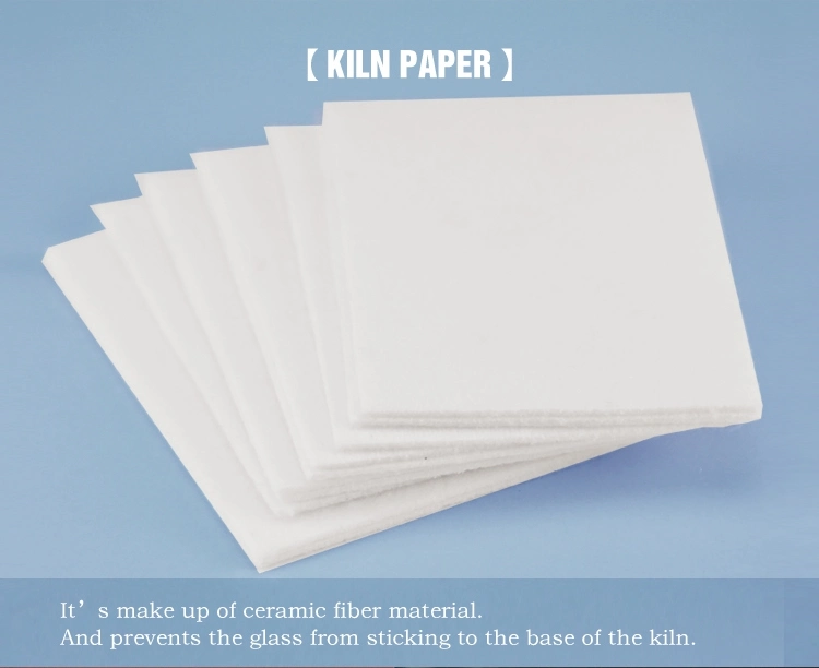Square 70mm (2.8inch) * 70mm (2.8inch) Microwave Kiln Papers Shelf Ceramic Fiber Paper Insulation Ceramic Fiber Blanket Hot Melt Kiln Paper for Glass F