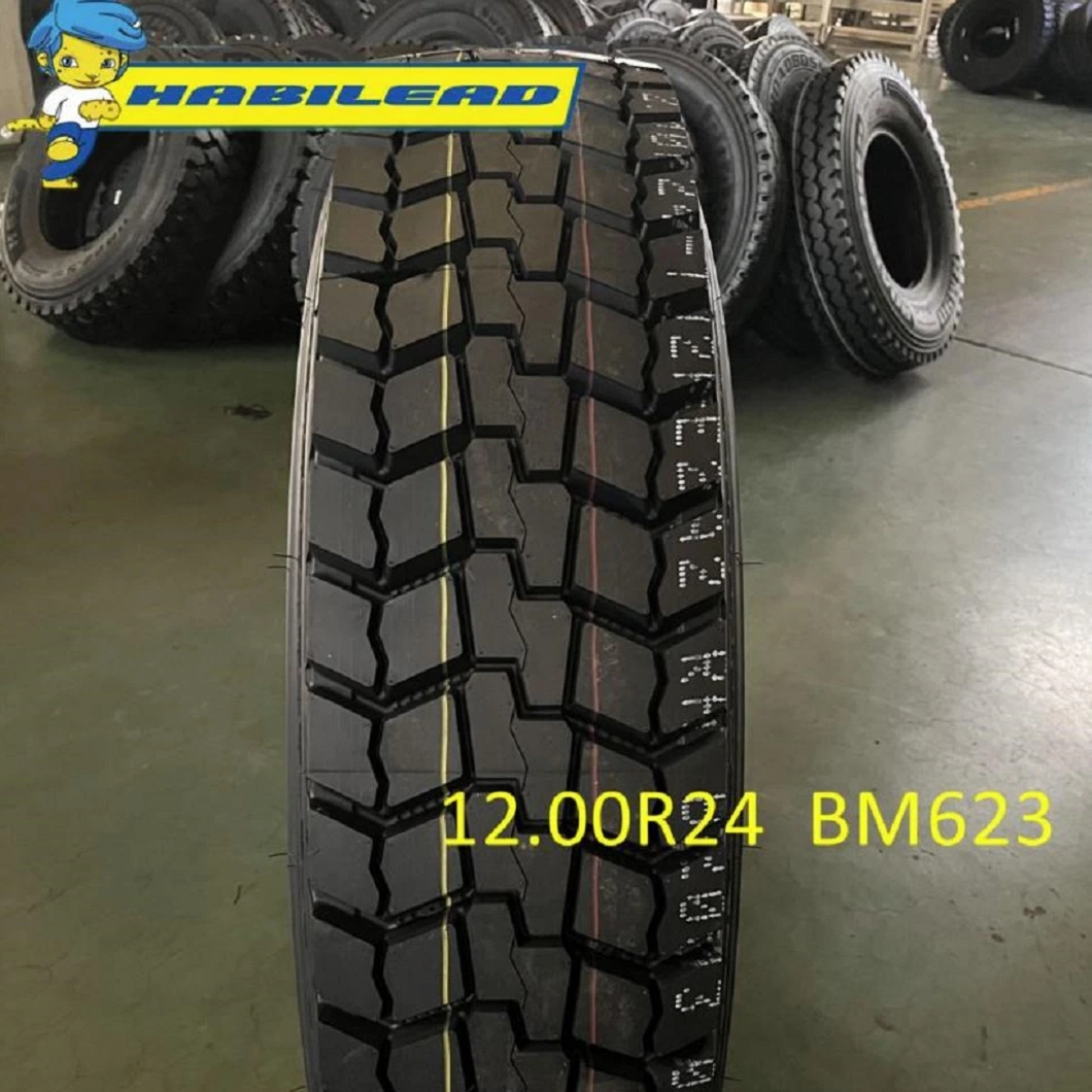 Wholesaler Habilead Factory Tyre 12.00r24 1200 24 Bm623/Br921/Bo639 20pr 160/157K off Road Blocks Pattern Drive Position Traction Truck and Bus Radial Tire