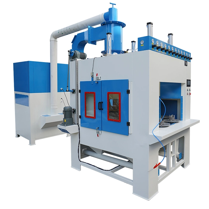 Automatic Multi-Station Sand Blasting Machine Rotary Batch Sandblaster