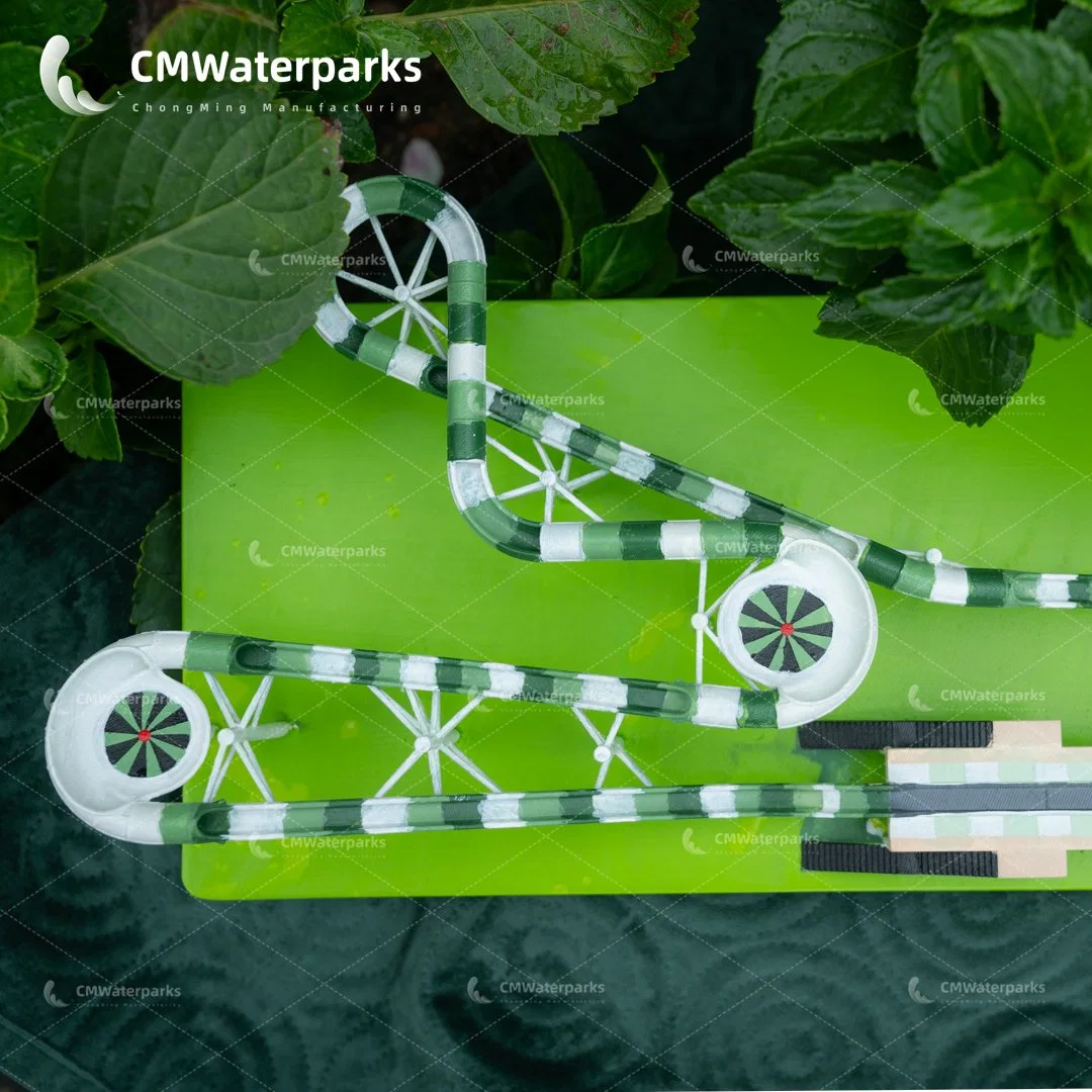 Neue Design Water Park Equipment 3D Modell Fiberglass Wasserrutsche Vergnügungspark-Produkte