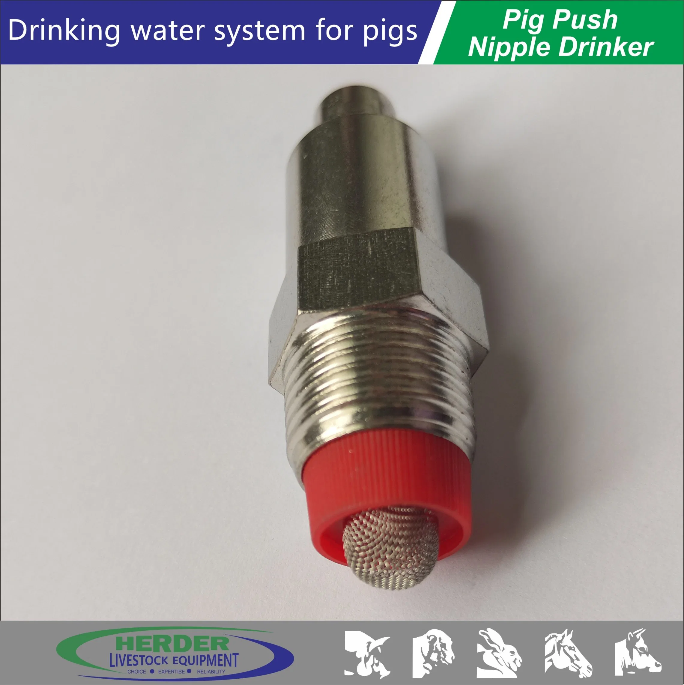 Steel Automatic Hog Nipple Drinkers Pig Piggy Water Nipple Drinker