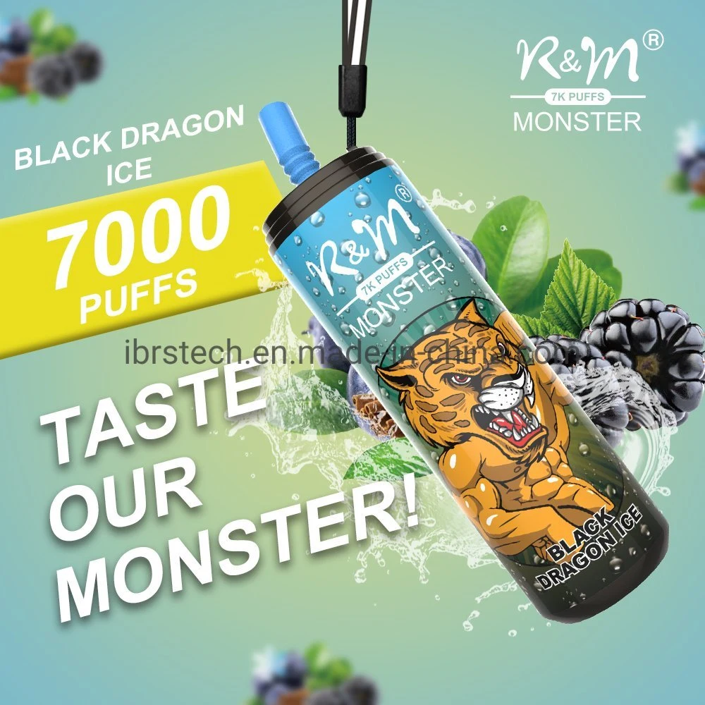 OEM Custom Wholesale/Supplier Disposable/Chargeable Pod Mesh Coil Cola Can 7000 Puffs R&M Monster 15ml E Liquid Electronic Cigarette Vape Pen