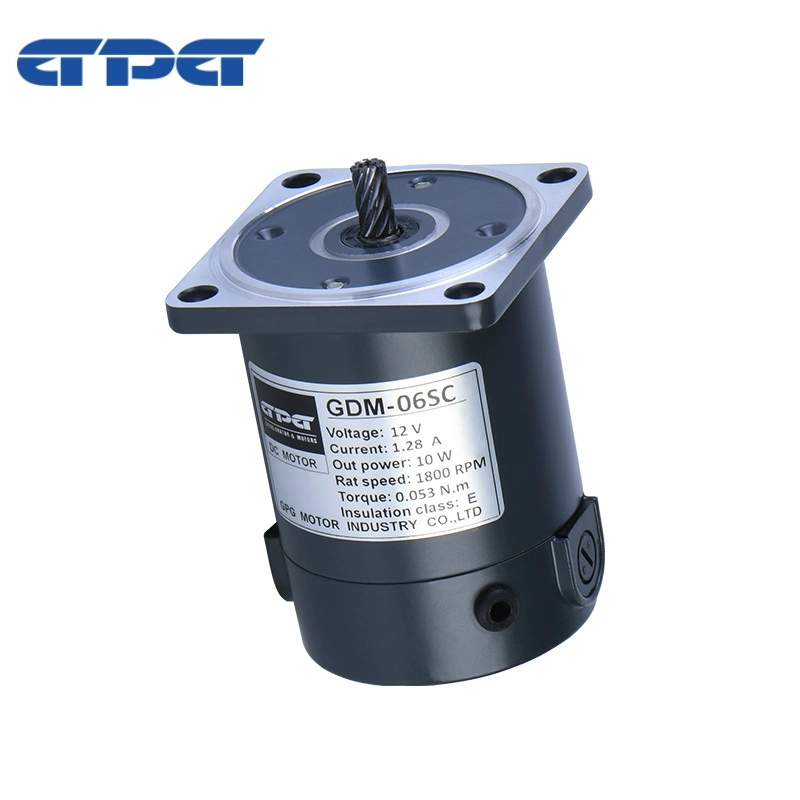 Gdm55/75-15-24-18S06c-2GN60K escova DC Motor de engrenagem 24V 15W Ratio 60