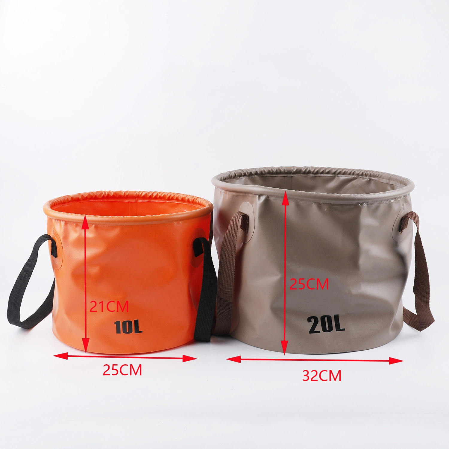 Cubo de PVC plegable portátil de almacenamiento de agua fácil de llevar impermeable Bolsa para pescar al aire libre