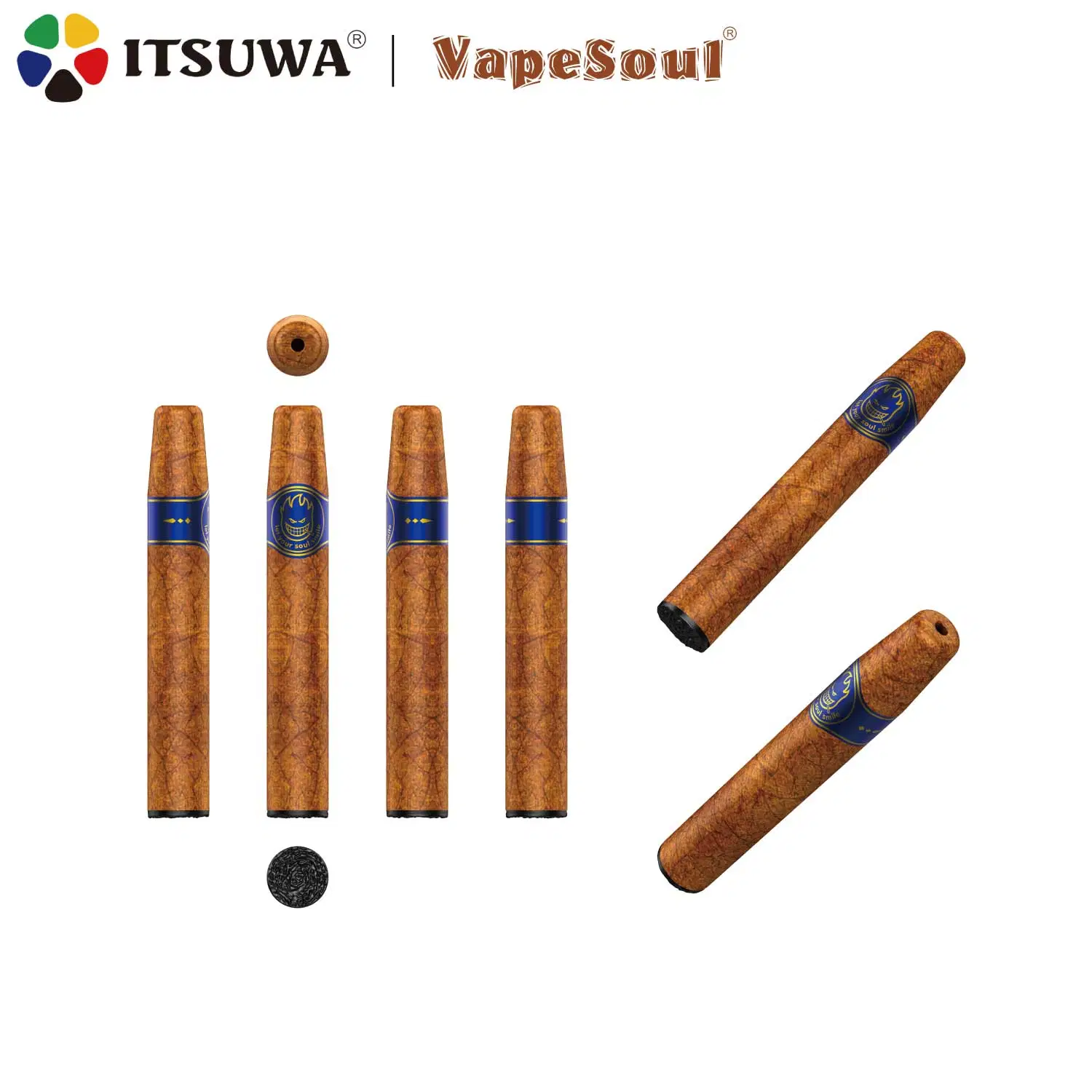 Vapesoul V-Ciga 3000 Puffs Tabacco Premium Cigar Style Distributors Wholesale/Supplier Ecig Disposable/Chargeable Vape