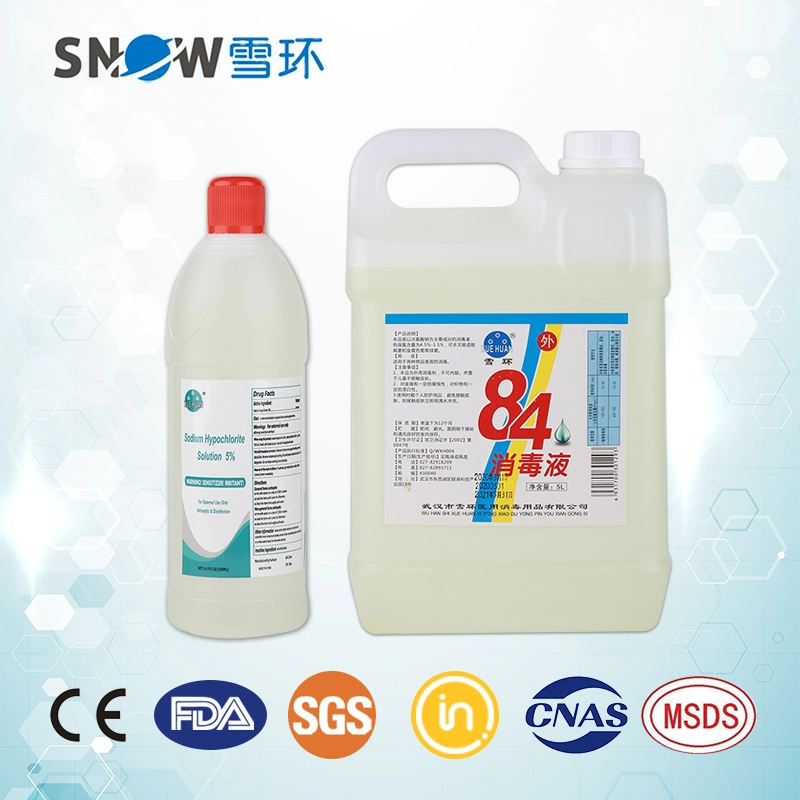 Factory Supply 5% Sodium Hypochlorite Disinfectant 84 Sterilization Bleach Solution