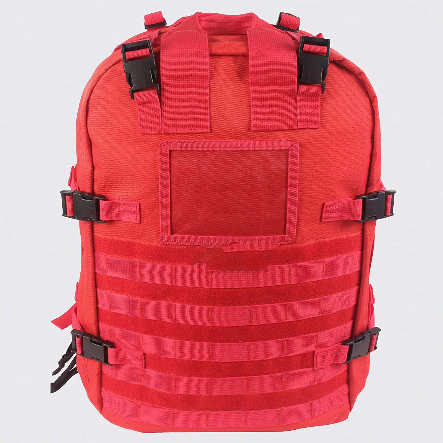 Large Capacity Tactical Field Medical Stomp Backpack Bag Red First Aid Kit Bag Emergency Medical Trauma Bag for Traveling Car Home Camping Office Hiking Outdoor