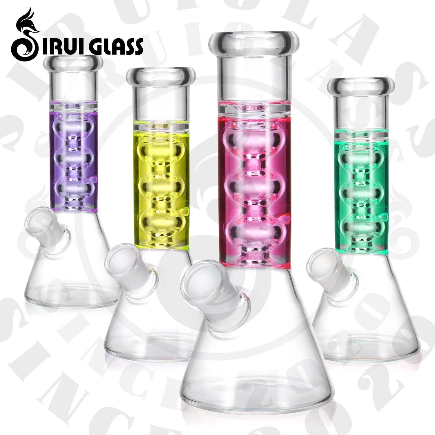 Sirui 7.5" China Wholesale/Supplier Glycerin Filling Oil-Filled Hig Borosilicate Pyrex Glass Tobacco Hookah Shisha Herb DAB Rig Glycerin Freezer Glass Smoking Water Pipe