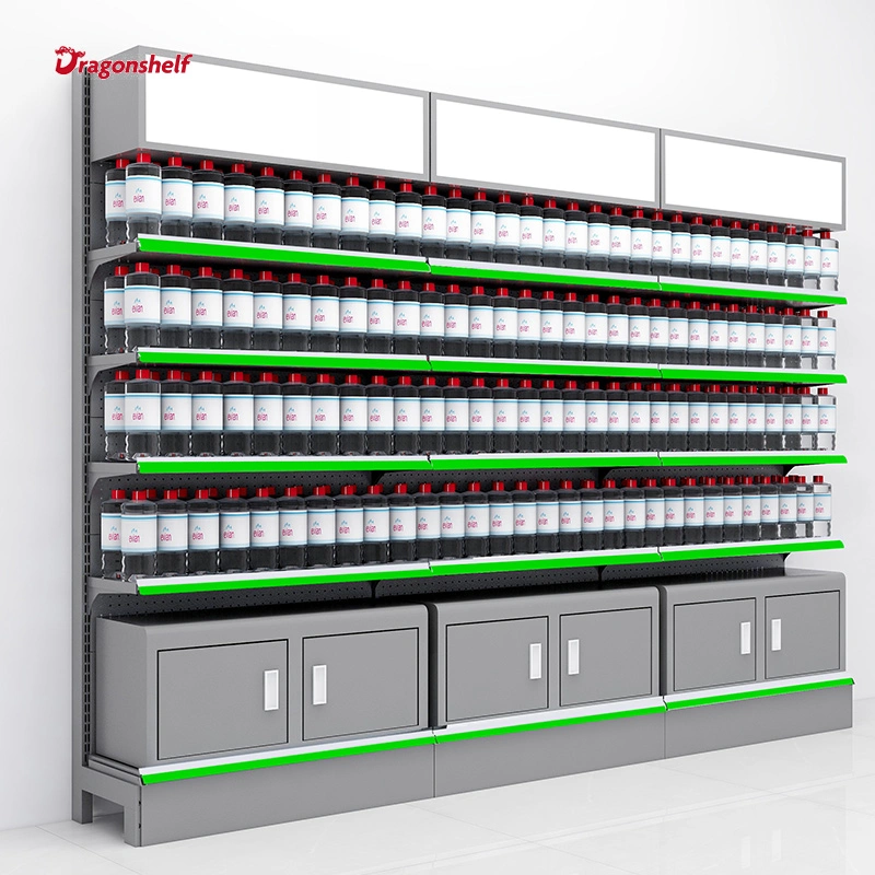 Dragonshelf Single Side Supermarket Shelf Display Equipment