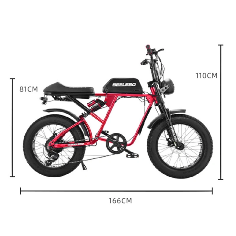 Bicicleta eléctrica reemplazo de plano Retro Electric Snowmobile hombres y mujeres 48V bicicletas de montaña Power