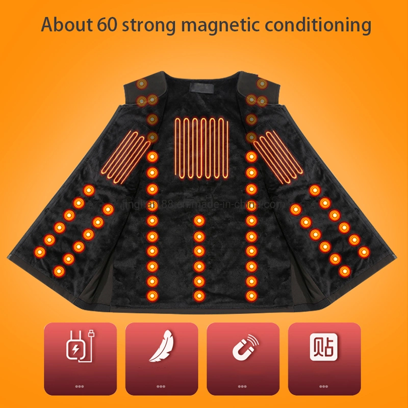 New Electric Magnet Heating Vest Unisex Winter Heating Vest Jacket Clothes