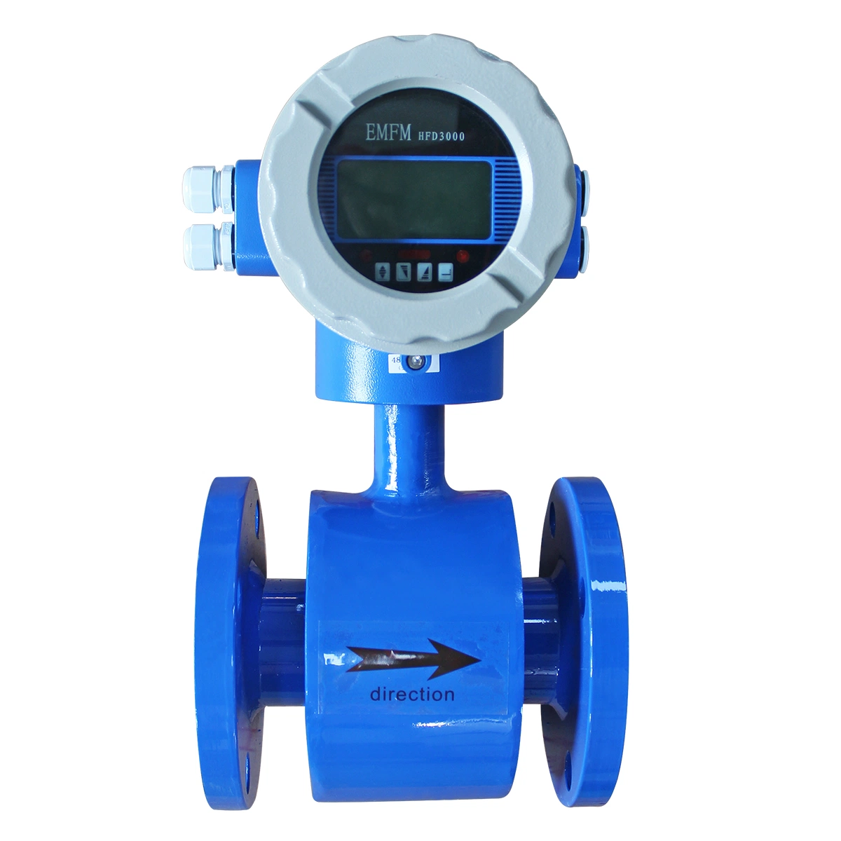 Digital Water Flowmeter Electromagnetic Flowmeter with PFA Liner Electromagnetic Flow Meter 10"