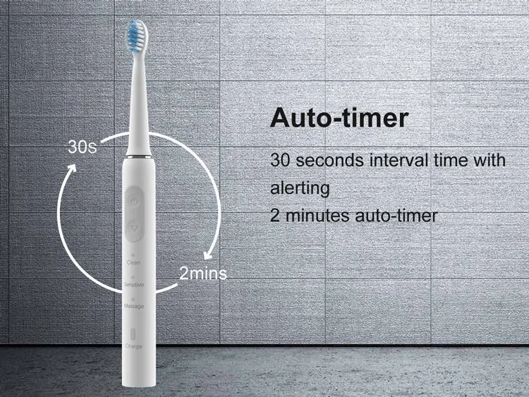 فرشاة أسنان كهربائية بتقنية Ultra Sonic Pulse قابلة لإعادة الشحن للبالغين