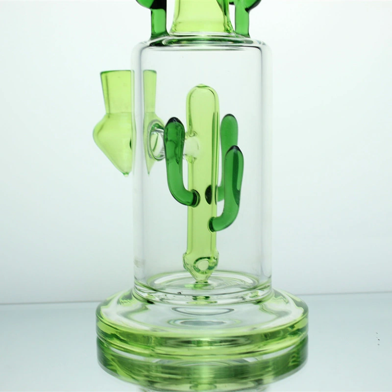 Green Cactus Glass DAB Rig Creative Hookah Custom Tobacco Pipe