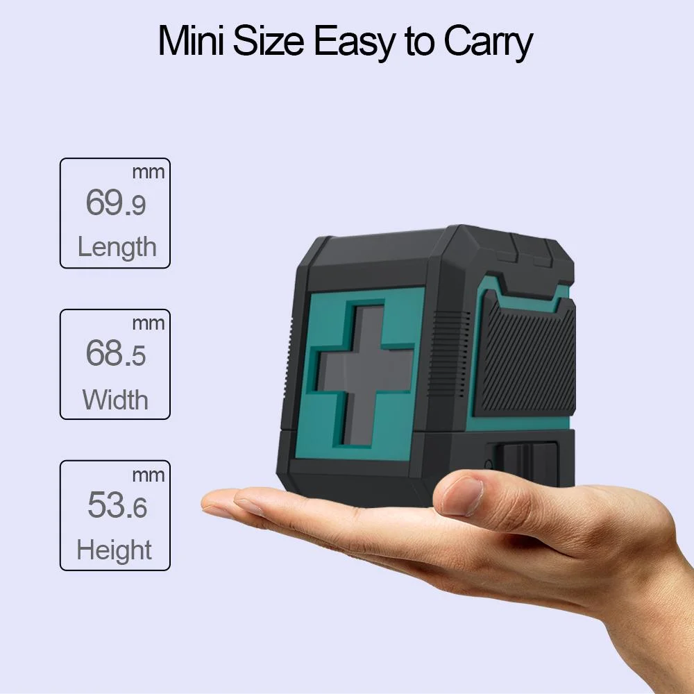 2 linhas de nível a laser verde Laser de feixes de auto-nivelamento horizontal e vertical Cross-Line
