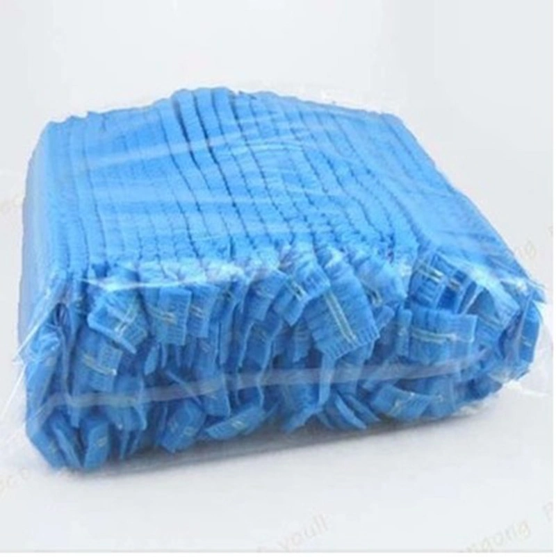 21" Double Elastic Disposable Nonwoven Bouffant Caps Hair Net for Hospital