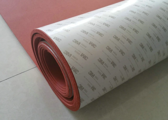 1.5-50mm X 0.1-1.5m X 1-20m Silicone Sponge Sheet, Silicone Foam Sheet with Close Cell Silicone Sponge, 10-40sh a, 0.5-1.0g/cm3, Backing Adhesive Tape (3A1002)