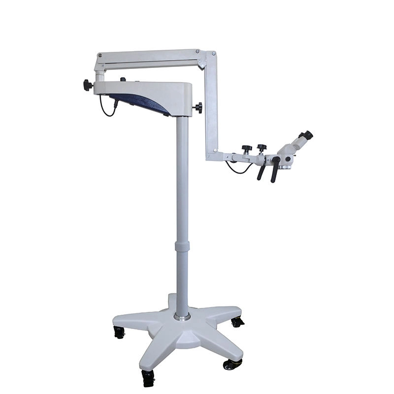 Óptica portátil LED Oftalmología Laboratorio (ojo) Cirugía trinocular para Ent Microscopio de funcionamiento