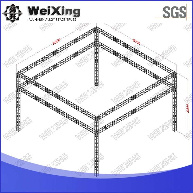 8mx4m, 200x200mm Heißer Verkauf DJ Bühne Hochzeit Hintergrund Ausstellung Truss / Aluminium Ausstellung Werbung Truss