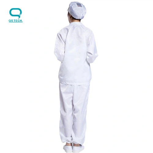 Cleanroom White Clothing Antistatic Workwear ESD Clothes