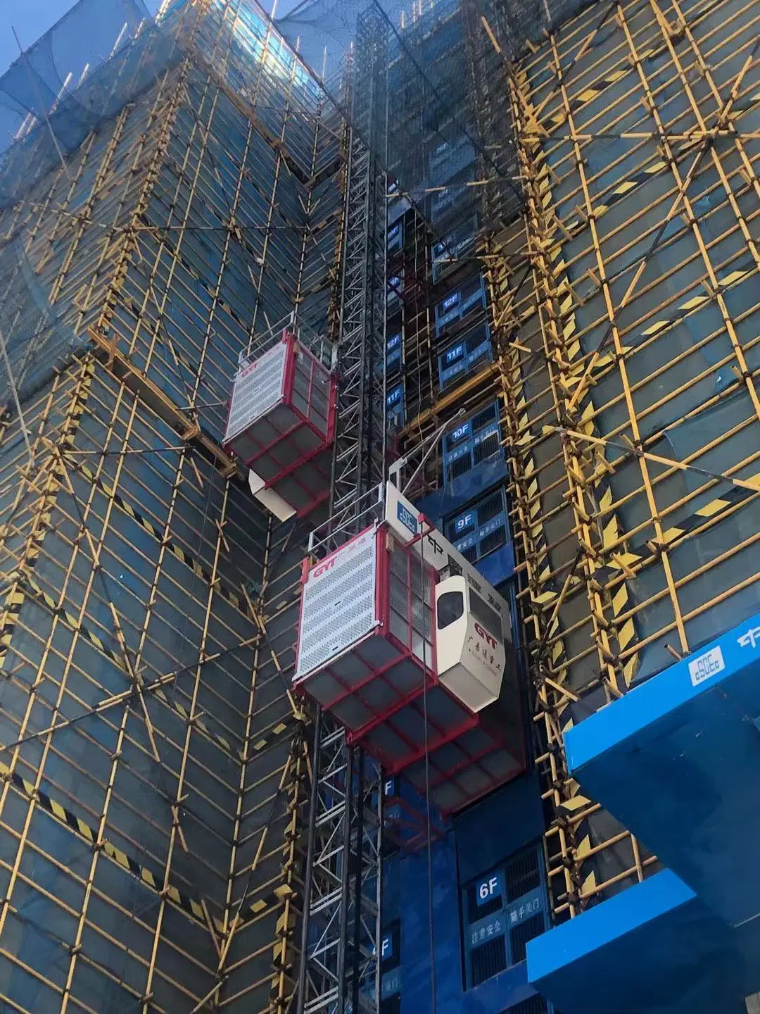 Construction Site Passenger and Material Lift Buck Hoist Temporary Elevator in Various Speed for Sale and Rental