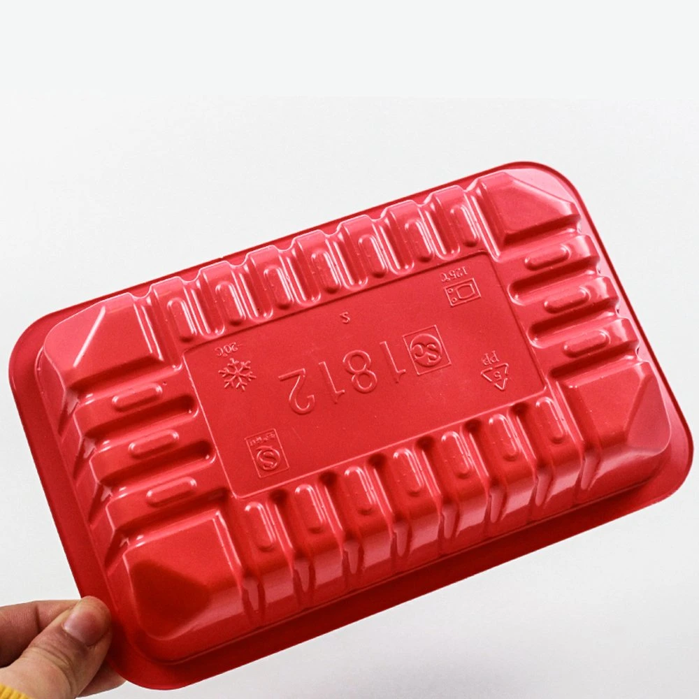 Disposable Plastic Tableware 190mm Length PP Plastic Food Container Red Customizable for Restaurant