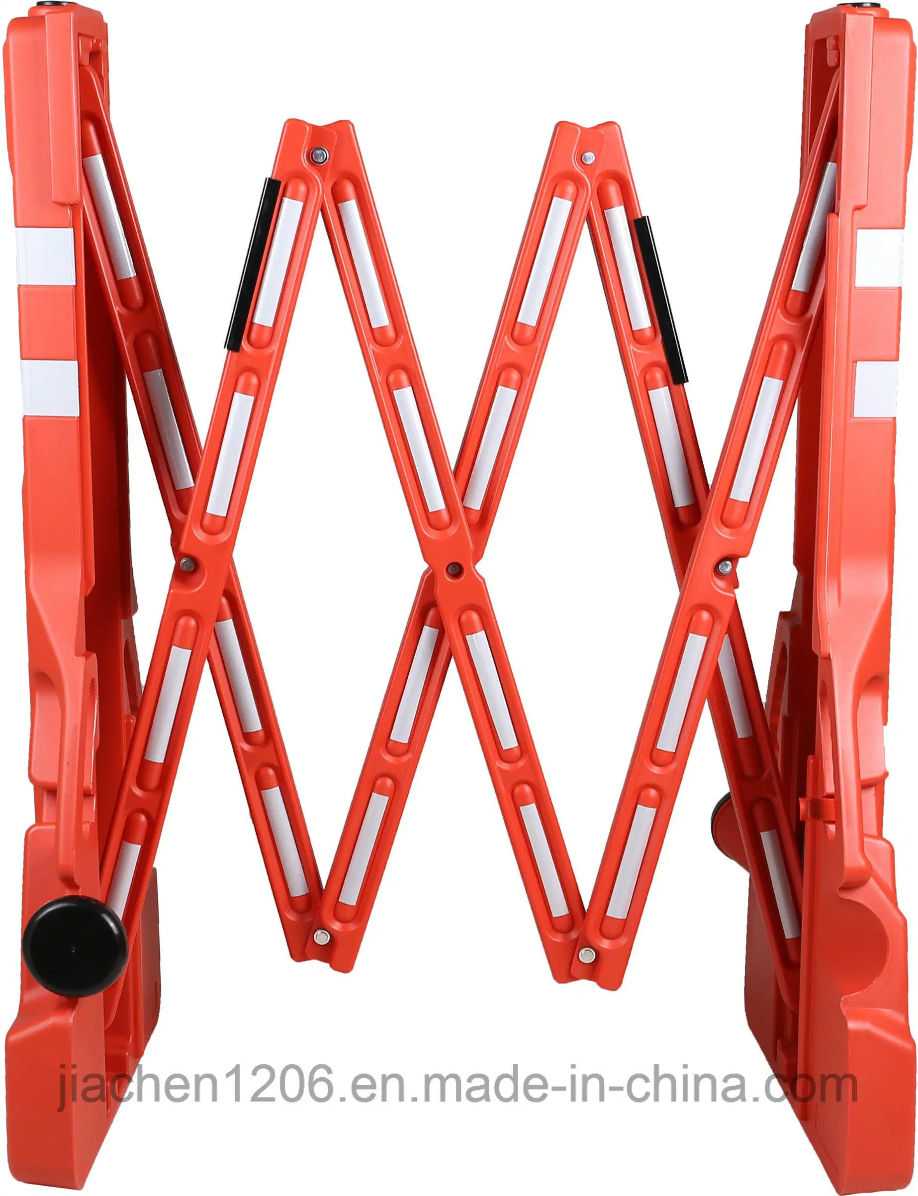 High Visibility Temporary Traffic Control Plastic Expandable Safety Barricade