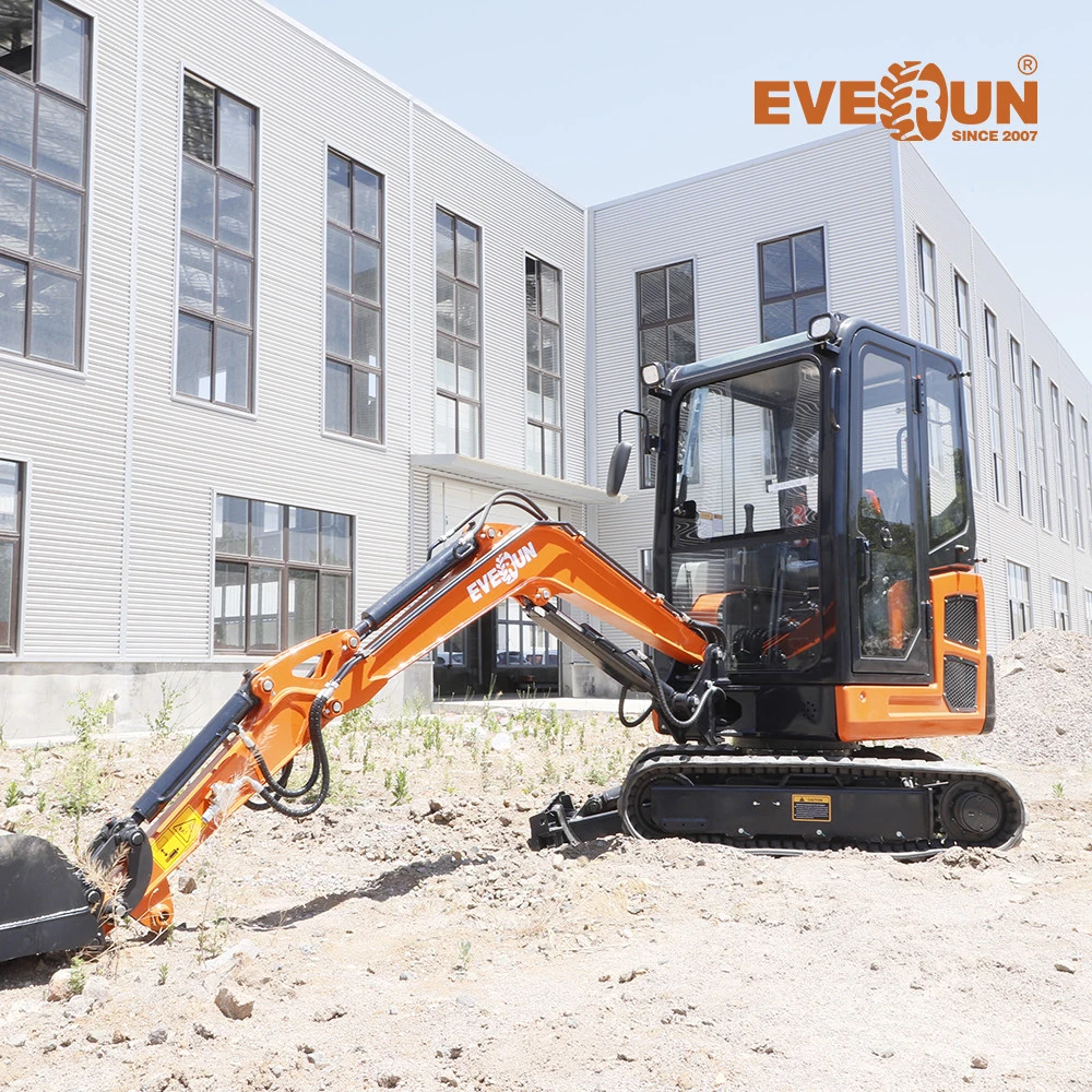 China Popular Brand Everun Ere18h 1.8ton Farm Garden Agriculture Manual Small Hydraulic Pump Mini Crawler bucket Excavator Digger machine for sale