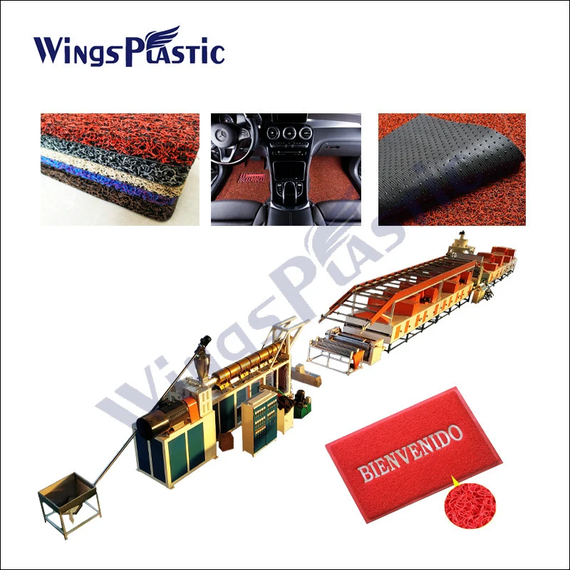 Bobina de maquinaria de plástico PVC Mat PVC / alfombra alfombra de la puerta de la bobina / Línea de producción de la bobina de PVC Mat Línea de extrusión