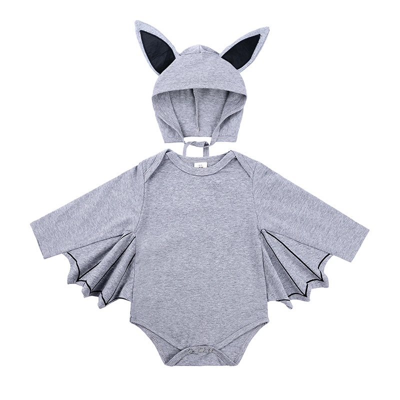 New Halloween Costume Two PCS Baby Romper Clothes Toddler Bat Cosplay Romper Unisex Baby Wear