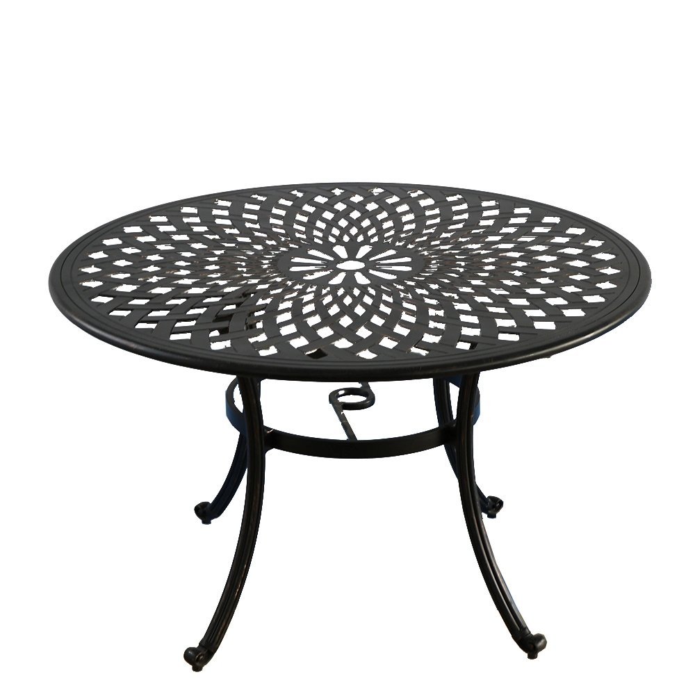 Outdoor 48'' Dining Round Table Cast Aluminum Garden Coffee Table