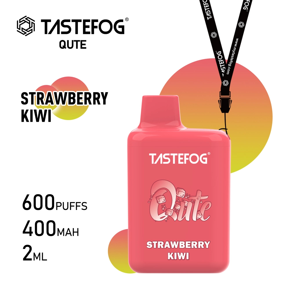 with Lanyard 600 800 Puffs Mesh Coil Disposable/Chargeable Vape Pen Bar Tastefog Qute Electronic Cigarette Authentic 2ml Vapor Box Puff Bar