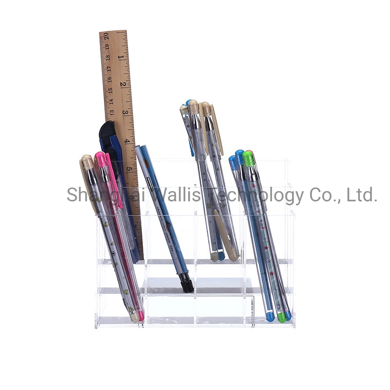 Custom Acrylic Pen Holder Stationery Display Stand Multi-Function Multi-Cell Storage Rack