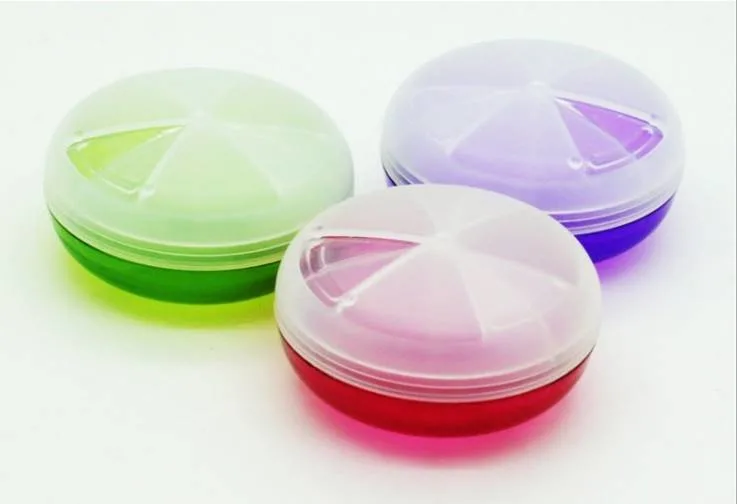 Wholesale New Design Round Plastic Pill Case Pill Organizer Pill box 7 days