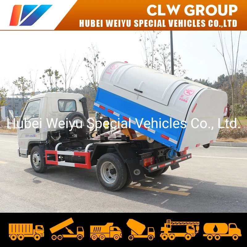 Dongfeng 4 Cbm Arm Hook Garbage Truck with Multi Garbage Bins