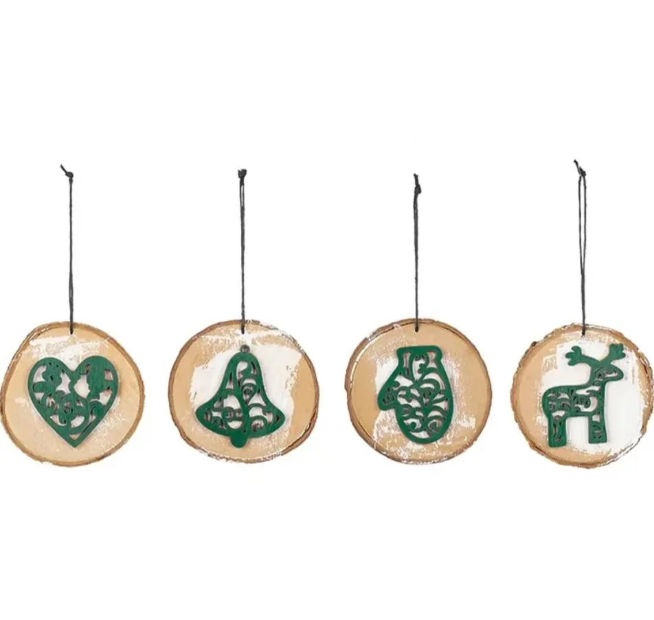 Eg Popular Products Christmas Tree Decorations Wooden Hanging Pendants Ornaments