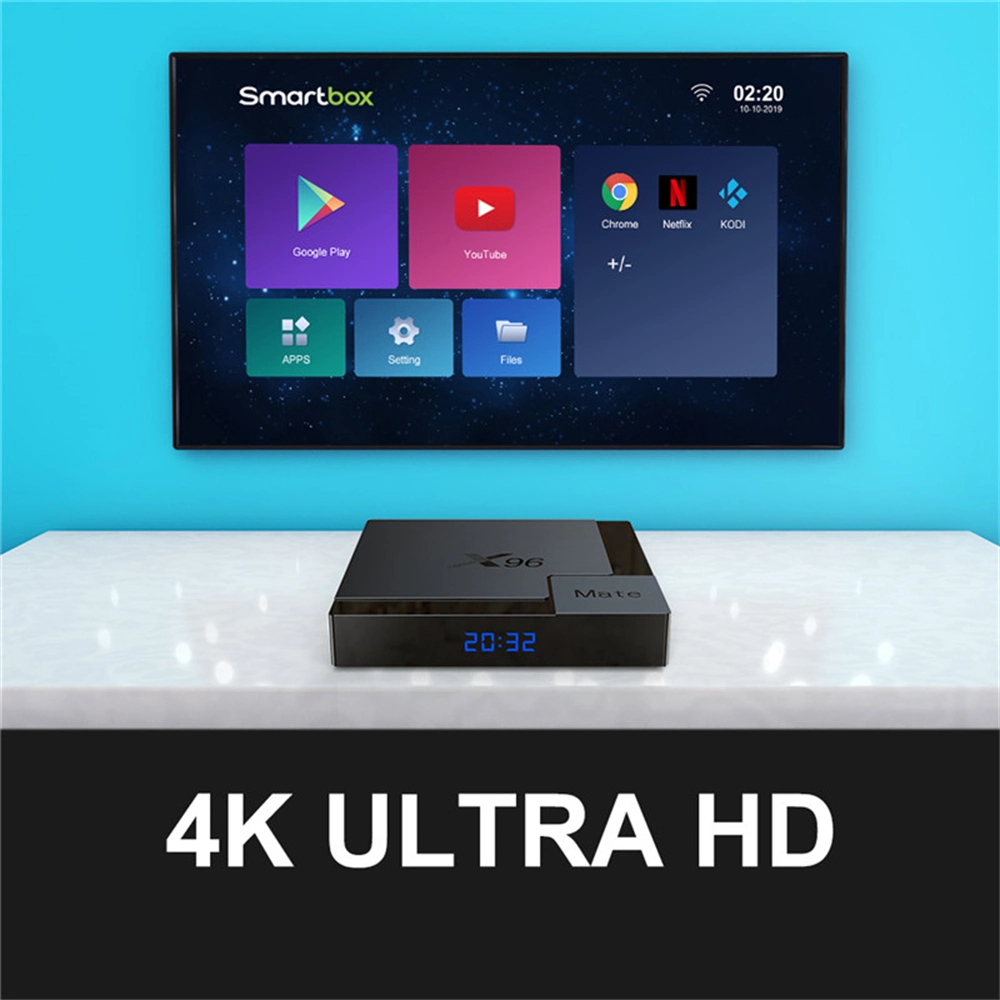 Vidéo Kd Android Smart pour fournisseur de décodeur 4K IPTV TV X96q max