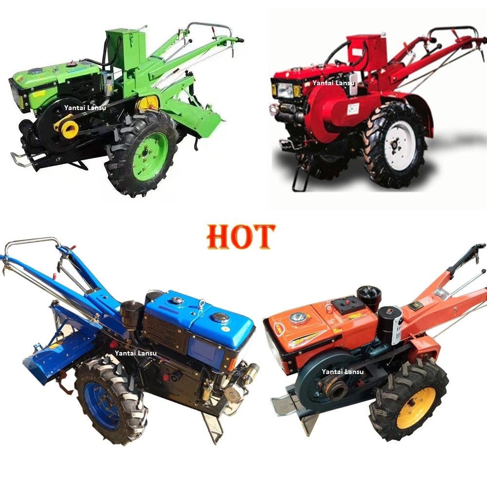 Agricultural Machine 8HP 10HP 12HP 13HP 14HP 15HP 18HP 20HP Diesel Cultivator Hand Behind Walking Motor Tractor Motocultor Mini Power Tiller Walking Tractor