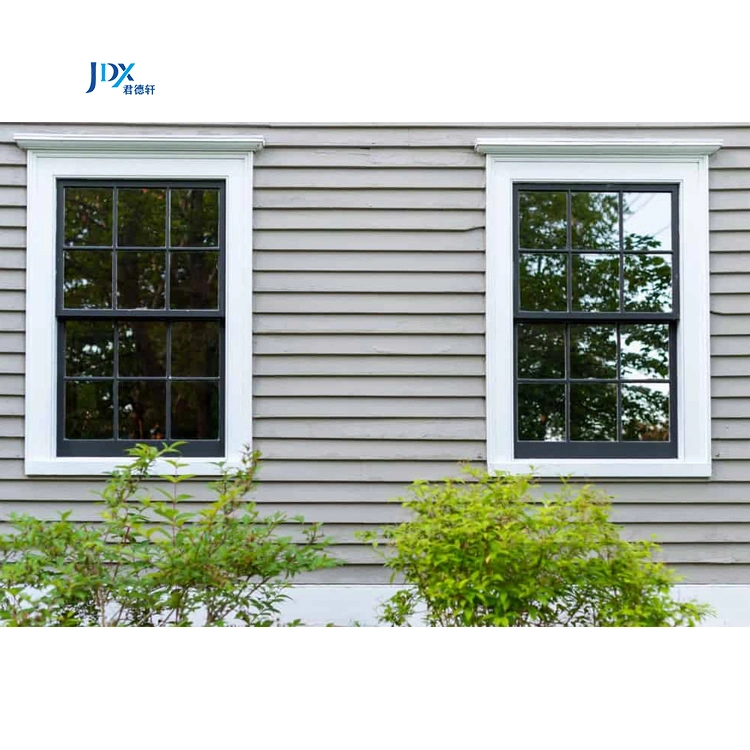 American White Low E Glass Vinyl Double Hung Windows Customized Single Hung Window