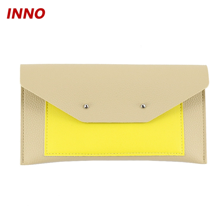 Inno-R011 Wholesale/Supplier Fashion Lychee Pattern PU Glasses Bags Color Matching Personal and Portable Leather Optical Glasses Box Glasses Custom Logo Eco-Friendly