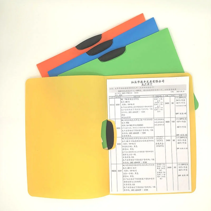 Lime de couverture de rapport de rotation transparente A4 en PP étanche et pliable Avec attache pivot