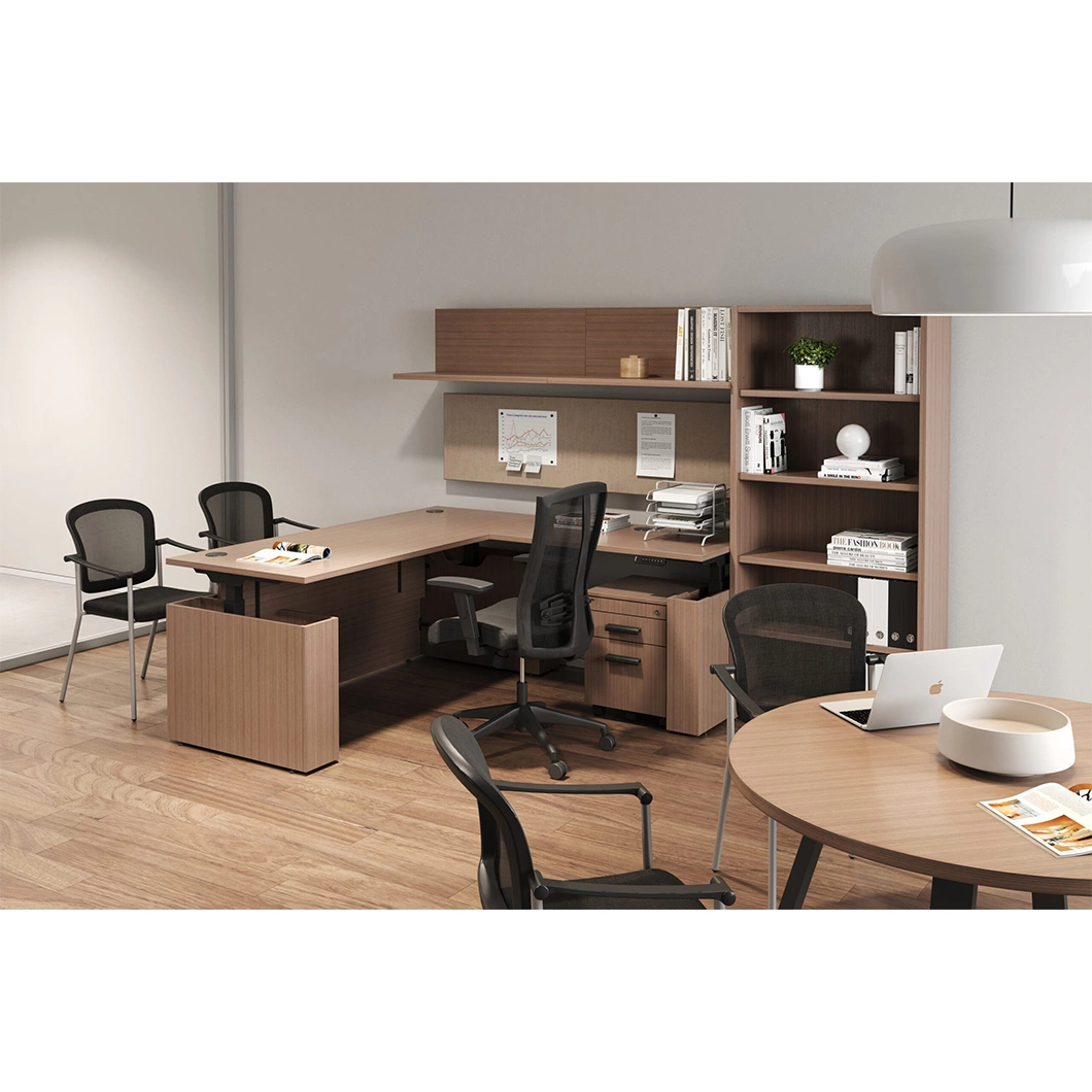 Caja de carga de muebles de madera multiplaza modular personalizada Registro Hospital Help Desk trabajos Trabajo computadora Office Desk para Personal