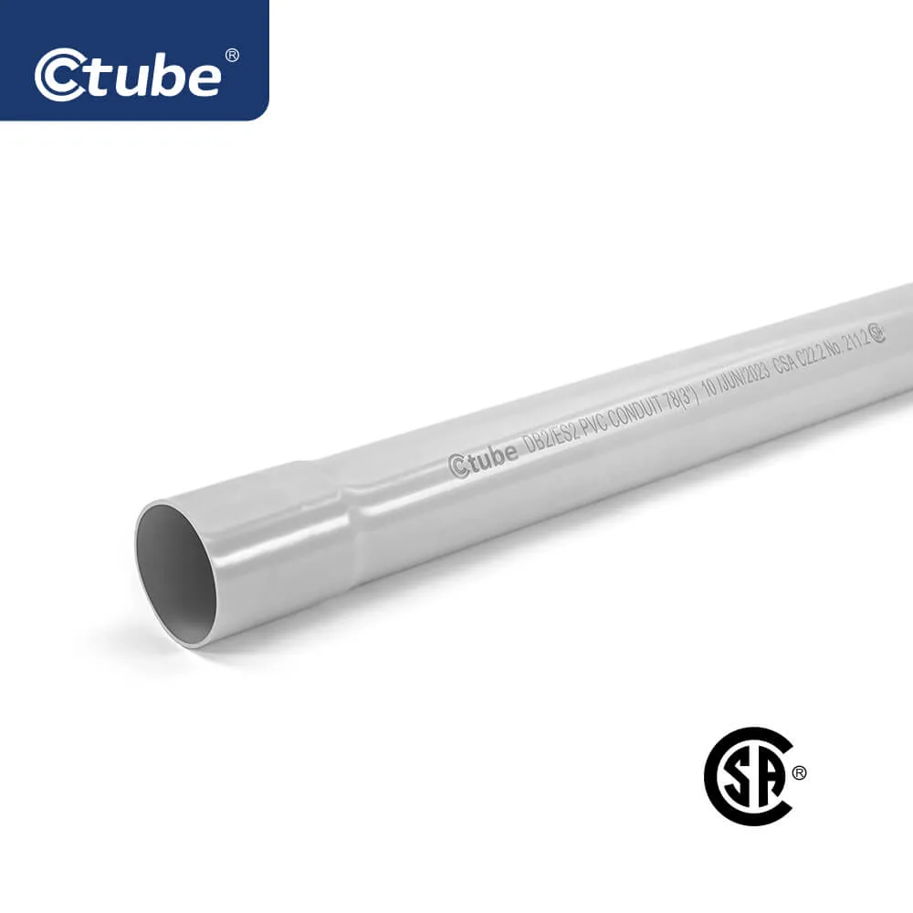 Fabricant de conduits DB2 PVC Electrical Rigid conduit Utility Type de conduits DB2 pour Direct Burial