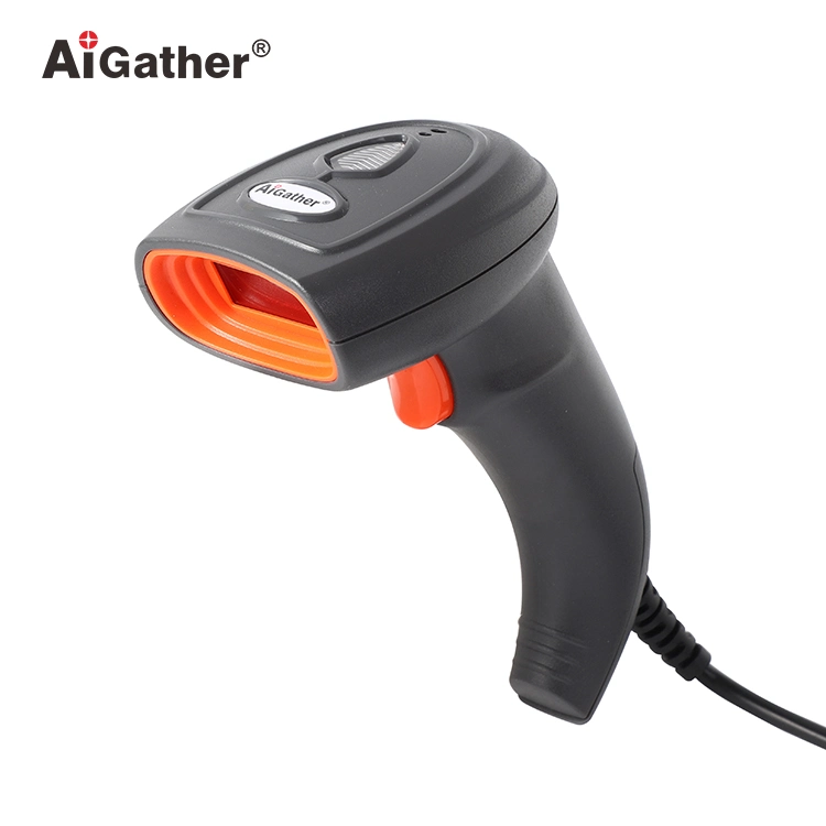 Günstige Handfree schnurgebundene Barcode-Scanner-Reader mit USB-Kabel für Einzelhandel