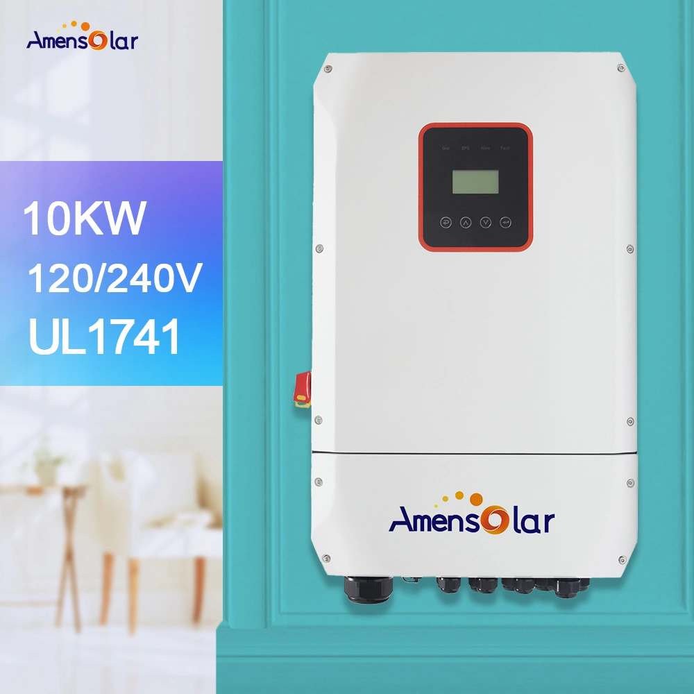 Amensolar onda sinusoidal pura de 110V 48V Batería de 10kw para uso doméstico 10 kVA Inversor híbrido Precio